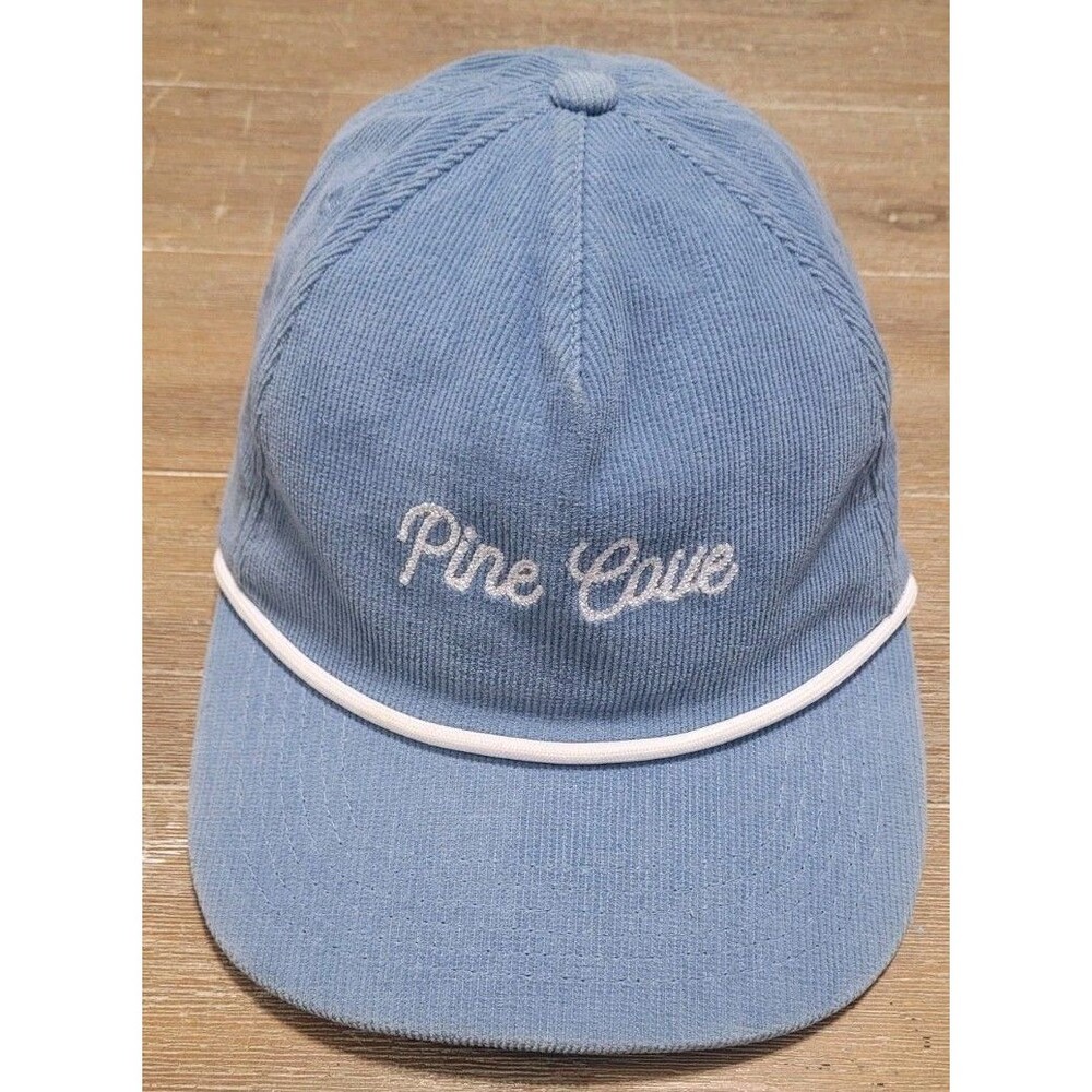Pine Cove Light Blue Corduroy Rope Hat Cap Snapback Christian Camp Texas GA SC